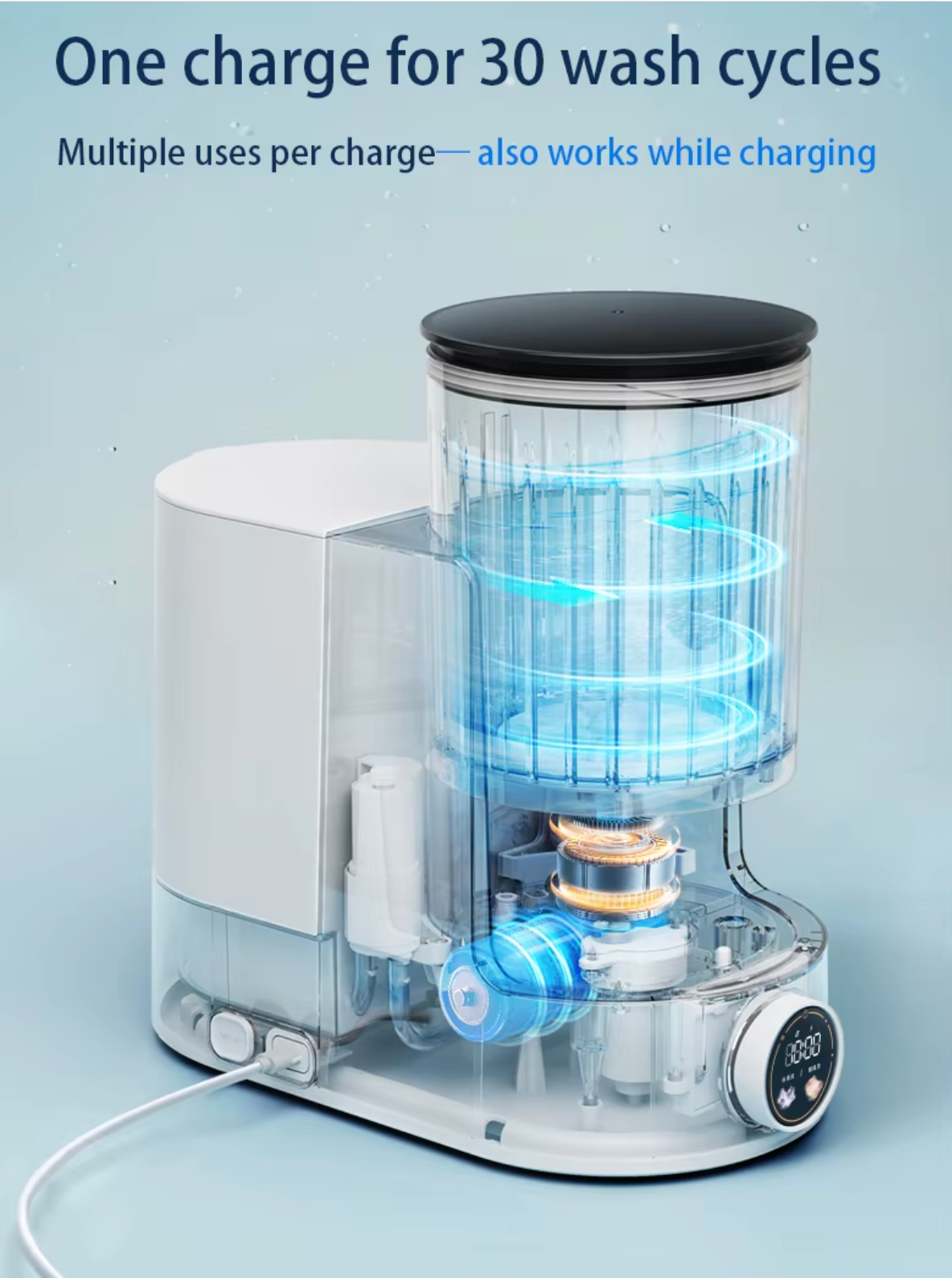 Wireless Rechargeable Mini Washing Machine
