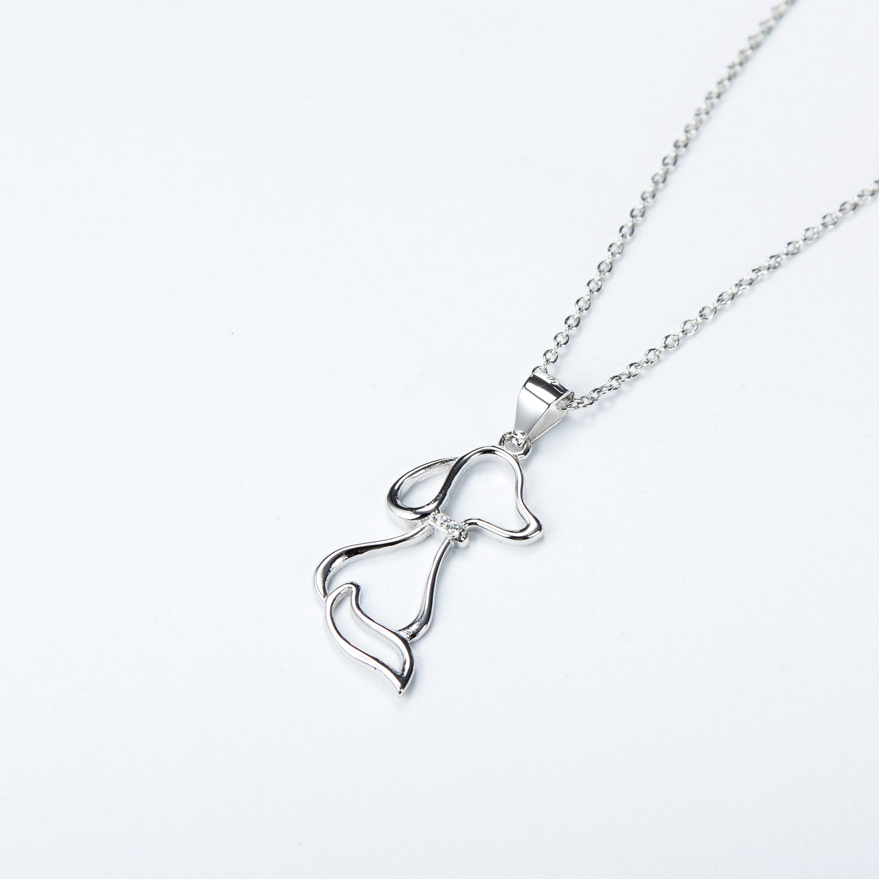 Silver Dog Necklace