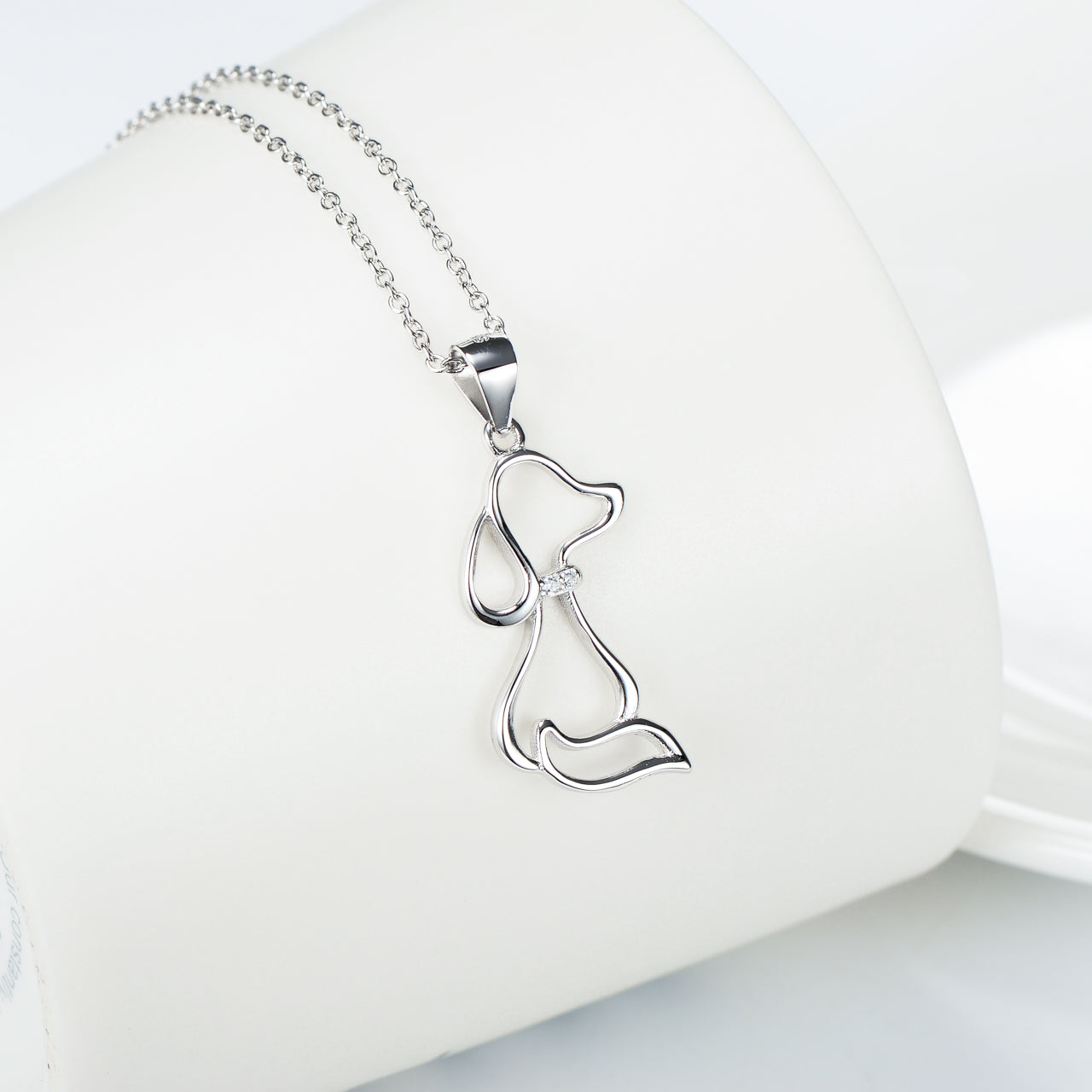 Silver Dog Necklace