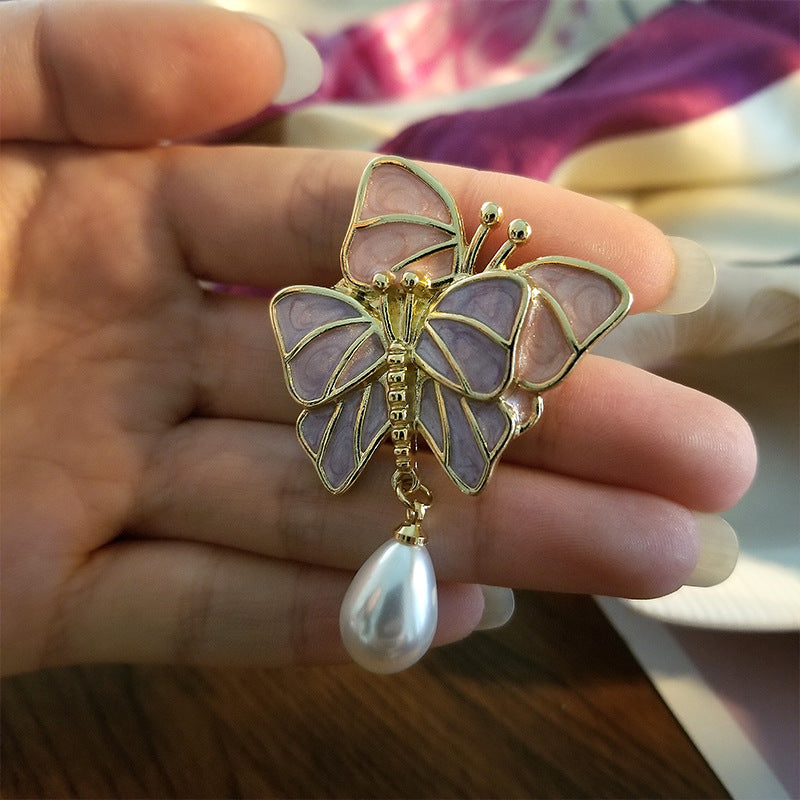 Butterfly Pearl Earrings